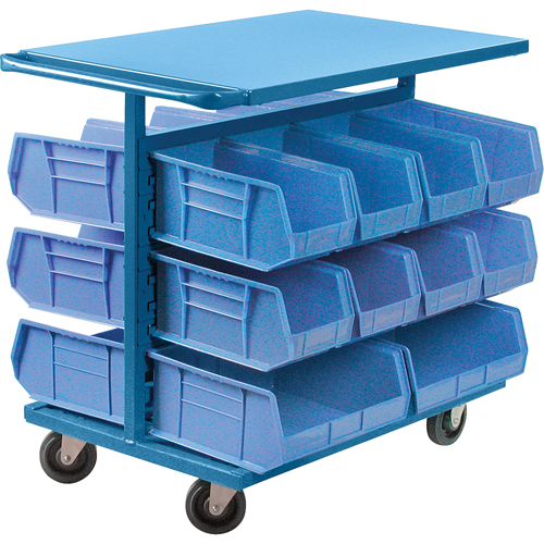 Chariot &agrave; bacs avec bacs, &agrave; deux c&ocirc;t&eacute;s, 20 bacs, 24" la x 38-1/2" p x 36-1/2" h Oxford Builders Supplies Inc