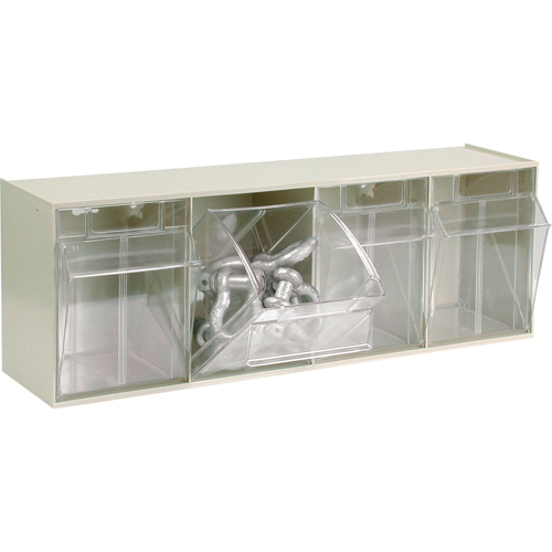 Tip-Out Bins Modular Storage System, 23-5/8" W x 6-5/8" D x 8-1/8" H, 4 Drawers Oxford Builders Supplies Inc