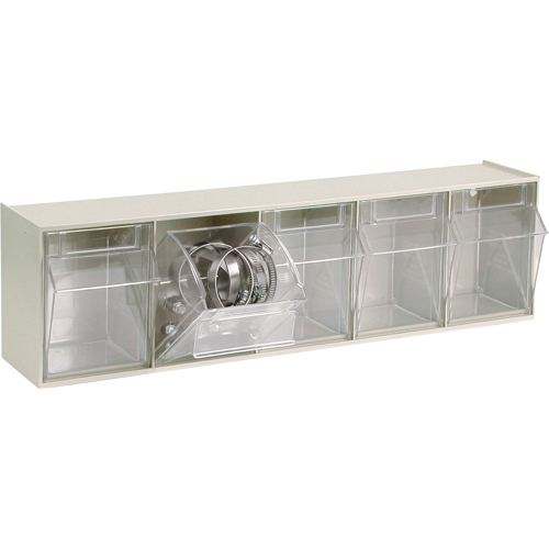 Tip-Out Bins Modular Storage System, 23-5/8" W x 5-1/4" D x 6-1/2" H, 5 Drawers Oxford Builders Supplies Inc