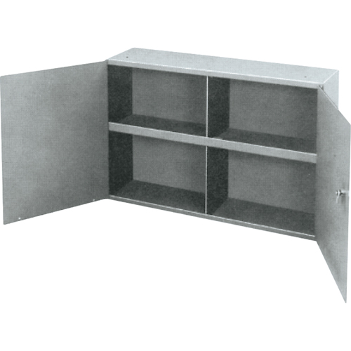 Utility Cabinet, Steel, 2 Shelves, 22-1/4" H x 33-3/4" W x 8-1/2" D, Grey Oxford Builders Supplies Inc