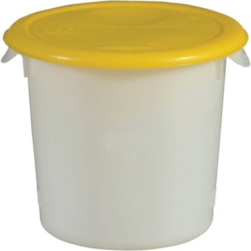 Round Storage Containers, 7-4/5" H x 8-1/2" D, 3.79 L Capacity, White Oxford Builders Supplies Inc