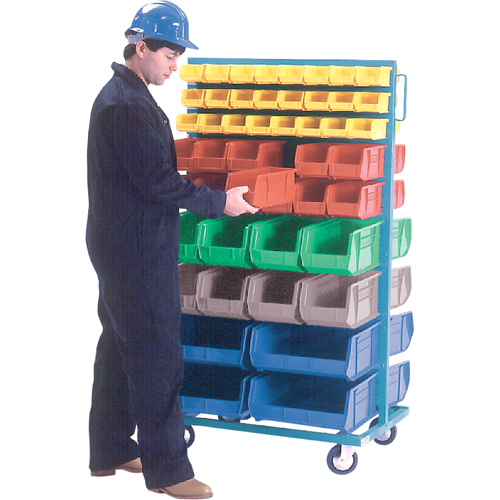 Mobile Bin Racks - Double Sided, 0 Bins, 36" W x 24" D x 67-1/2" H Oxford Builders Supplies Inc