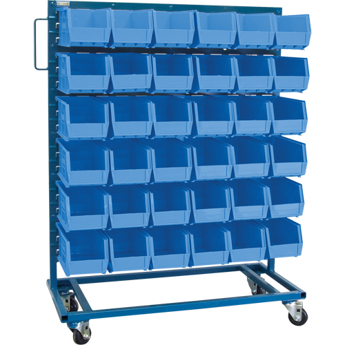 Support mobile pour bacs &agrave; un c&ocirc;t&eacute;, &agrave; un c&ocirc;t&eacute;, 36 bacs, 36" la x 16" p x 46-1/2" h Oxford Builders Supplies Inc