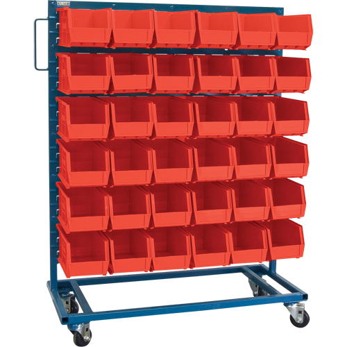 Support mobile pour bacs &agrave; un c&ocirc;t&eacute;, &agrave; un c&ocirc;t&eacute;, 36 bacs, 36" la x 16" p x 46-1/2" h Oxford Builders Supplies Inc