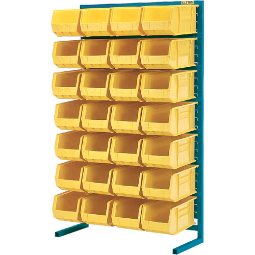 Single-Sided Stationary Bin Rack, 36" W x 12" D x 61" H, 28 Bins Oxford Builders Supplies Inc