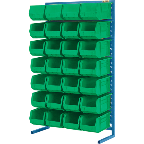 Single-Sided Stationary Bin Rack, 36" W x 12" D x 61" H, 28 Bins Oxford Builders Supplies Inc