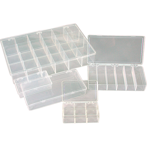 K-Resin Compartment Box, Plastic, 36 Slots, 6-9/16" W x 9-5/8" D x 1-1/2" H, Transparent Oxford Builders Supplies Inc