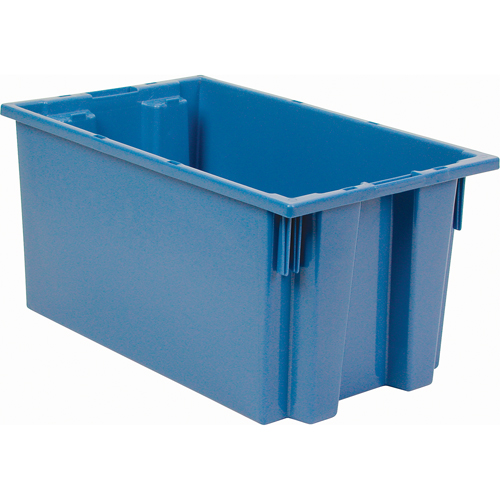 Contenants Stack & Nest, 9" x 18" x 11", Bleu Oxford Builders Supplies Inc