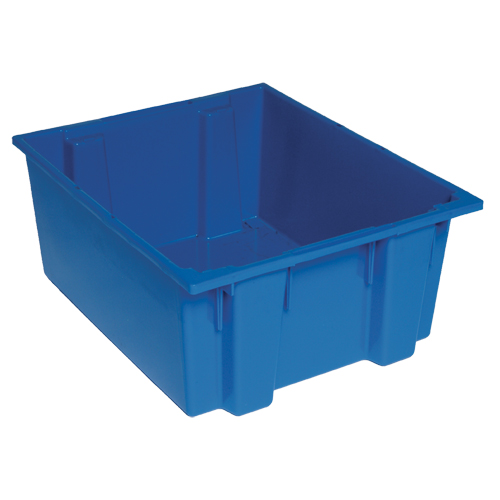 Stack & Nest Totes, 10" x 23.5" x 19.5", Blue Oxford Builders Supplies Inc
