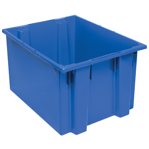 Stack & Nest Totes, 13" x 23.5" x 19.5", Blue Oxford Builders Supplies Inc