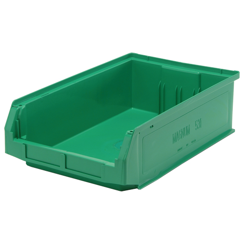 Contenants g&eacute;ants empilables, 12,375" la x 19,75" p x 5,875" h, Vert Oxford Builders Supplies Inc
