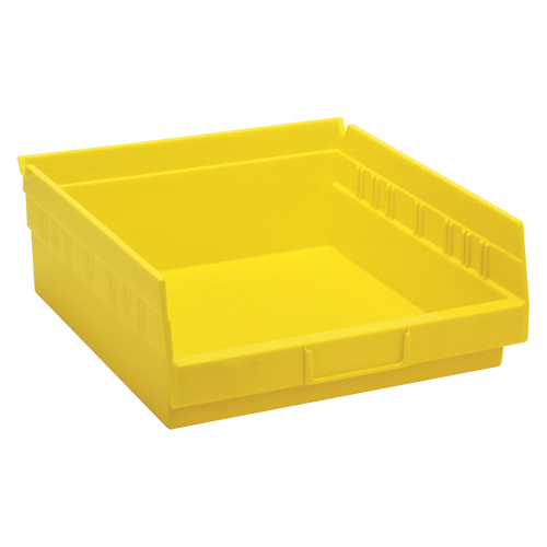 Shelf Bins, 11-1/8" W x 4" H x 11-5/8" D, Yellow, 30 lbs. Capacity Oxford Builders Supplies Inc