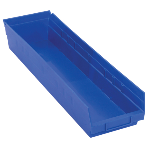 Bacs de rangement pour tablettes, 6-5/8" la x 4" H x 23-5/8" p, Bleu, Capacit&eacute; 50 lb Oxford Builders Supplies Inc