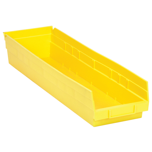 Bacs de rangement pour tablettes, 6-5/8" la x 4" H x 23-5/8" p, Jaune, Capacit&eacute; 50 lb Oxford Builders Supplies Inc