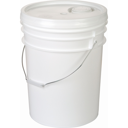Seau blanc avec couvercle &agrave; joint d'&eacute;tanch&eacute;it&eacute;, Plastique, 20 L Oxford Builders Supplies Inc