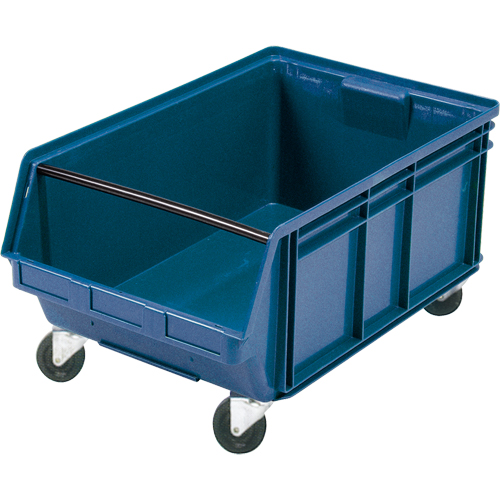 Bac g&eacute;ant empilable et mobile, 11-7/8" ha x 18-3/8" la x 29" p, Capacit&eacute; de 150 lb, Bleu Oxford Builders Supplies Inc