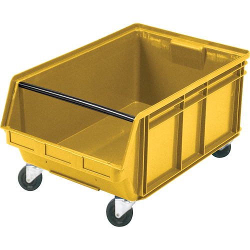 Bac g&eacute;ant empilable et mobile, 11-7/8" ha x 18-3/8" la x 29" p, Capacit&eacute; de 150 lb, Jaune Oxford Builders Supplies Inc