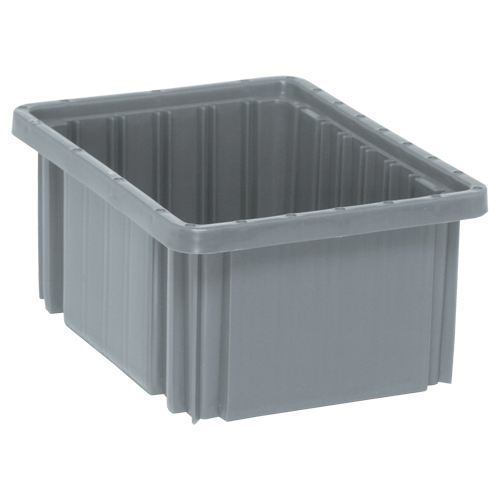 Divider Box&reg; Containers, Plastic, 10.9" W x 8.3" D x 5" H, Grey Oxford Builders Supplies Inc