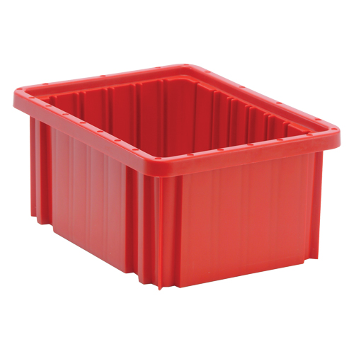 Divider Box&reg; Containers, Plastic, 10.9" W x 8.3" D x 5" H, Red Oxford Builders Supplies Inc