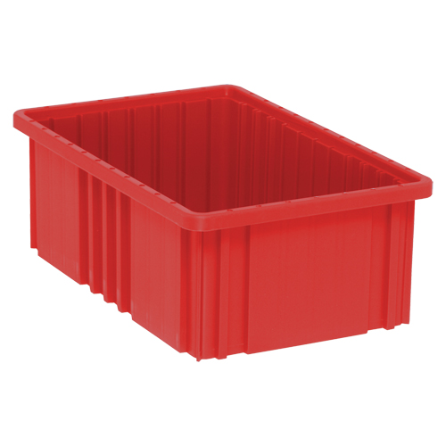 Contenants Divider Box, Plastique, 16,5" la x 10,9" p x 6" h, Rouge Oxford Builders Supplies Inc