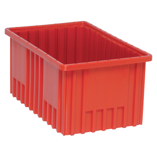 Contenants Divider Box, Plastique, 16,5" la x 10,9" p x 8" h, Rouge Oxford Builders Supplies Inc