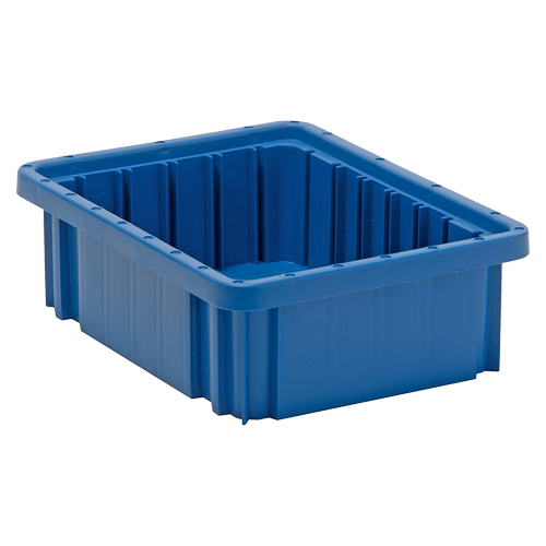 Contenants Divider Box, Plastique, 10,9" la x 8,3" p x 3,5" h, Bleu Oxford Builders Supplies Inc