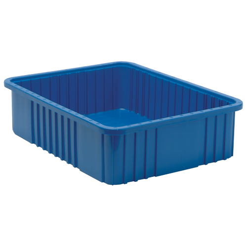 Divider Box&reg; Containers, Plastic, 22.5" W x 17.5" D x 6" H, Blue Oxford Builders Supplies Inc