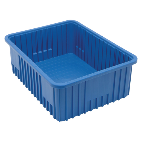 Contenants Divider Box, Plastique, 22,5" la x 17,5" p x 8" h, Bleu Oxford Builders Supplies Inc