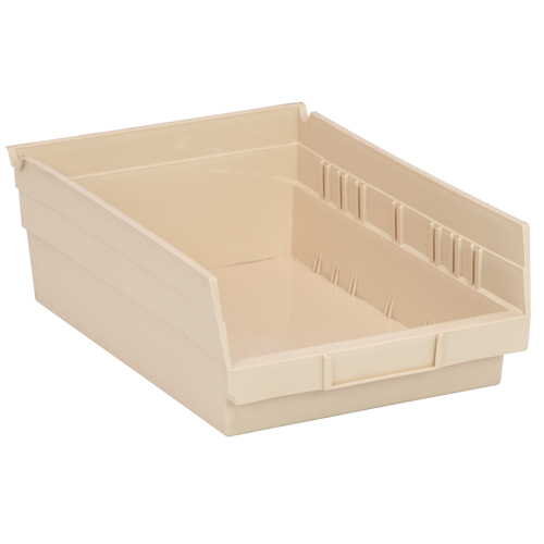 Economy Shelf Bin, 8-3/8" W x 4" H x 11-5/8" D, Ivory Oxford Builders Supplies Inc