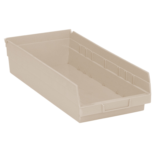 Economy Shelf Bin, 8-3/8" W x 4" H x 17-7/8" D, Ivory Oxford Builders Supplies Inc