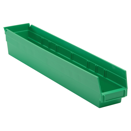 Bac pour &eacute;tag&egrave;re &eacute;conomique, 4-1/8" la, 4" h x 23-5/8" p, Vert Oxford Builders Supplies Inc