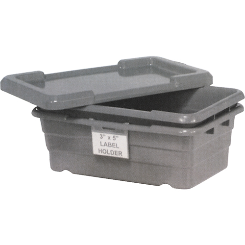 Cross Stack Bins, 16" W x 25.125" D x 8.5" H, Grey Oxford Builders Supplies Inc