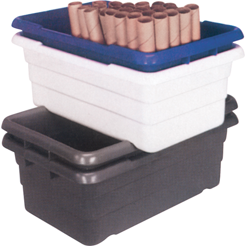 Cross Stack Bins, 16" W x 25.125" D x 8.5" H, Grey Oxford Builders Supplies Inc