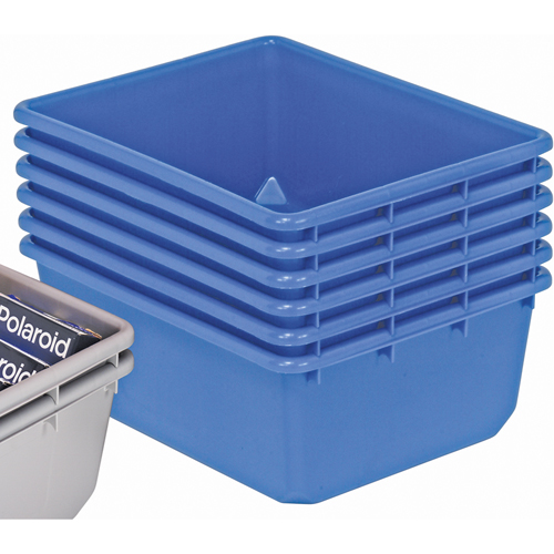Contenants emboîtables QuanTub, 19" la x 24,5" p x 9,5" h, Bleu Oxford Builders Supplies Inc