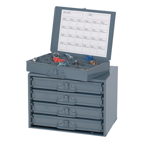 Sliding Cabinets, Steel, 4 Slots, 20" W x 15-3/4" D x 15" H, Grey Oxford Builders Supplies Inc