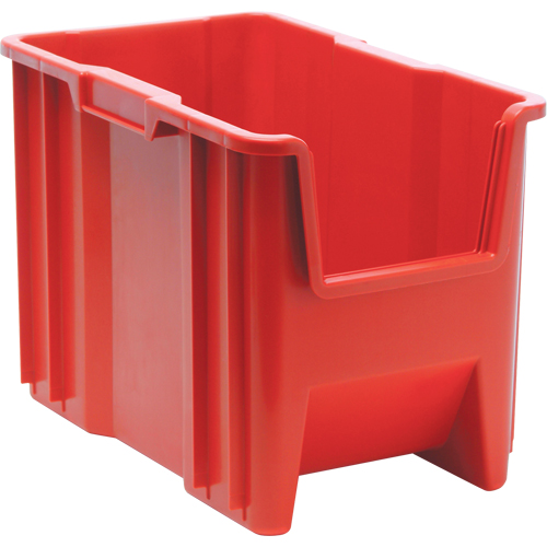 Giant Stacking Containers, 10.875" W x 17.5" D x 12.5" H, Red Oxford Builders Supplies Inc
