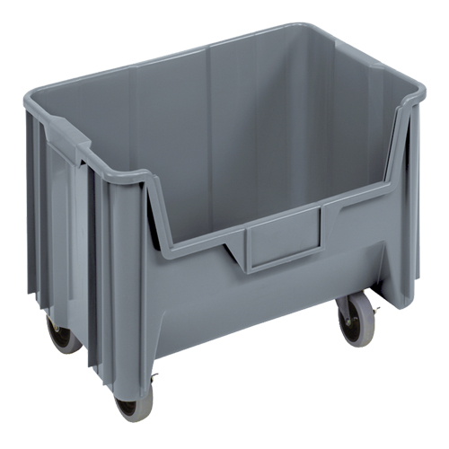 Mobile Giant Stack Container, 12-7/16" H x 19-7/8" W x 15-1/4" D, 250 lbs. Capacity, Grey Oxford Builders Supplies Inc