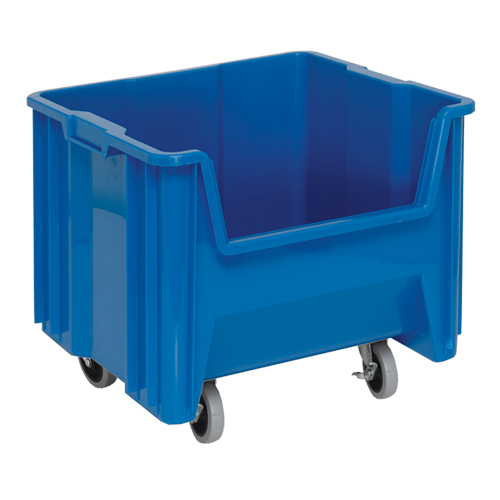 Mobile Giant Stack Container, 12-1/2" H x 16-1/2" W x 17-1/2" D, 250 lbs. Capacity, Blue Oxford Builders Supplies Inc