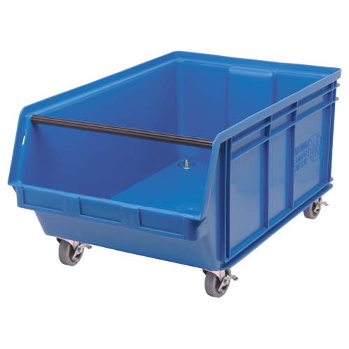 Mobile MAGNUM Bin, 14-7/8" H x 18-3/8" W x 29" D, 150 lbs. Capacity, Blue Oxford Builders Supplies Inc