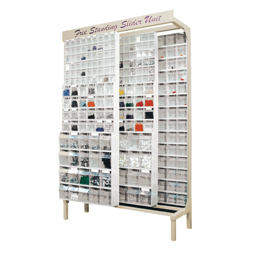 Free-Standing Tip-Out Bins Slider System, 48" W x 18" D x 77" H, 364 Drawers Oxford Builders Supplies Inc