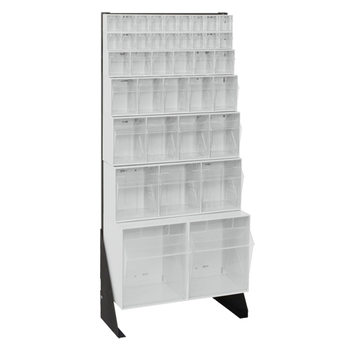 Tip-Out Bins Stand, 23-5/8" W x 8" D x 52" H, 38 Drawers Oxford Builders Supplies Inc
