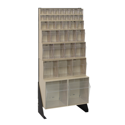 Tip-Out Bins Stand, 23-5/8" W x 8" D x 52" H, 38 Drawers Oxford Builders Supplies Inc