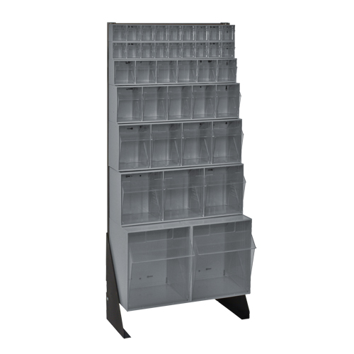 Tip-Out Bins Stand, 23-5/8" W x 8" D x 52" H, 38 Drawers Oxford Builders Supplies Inc