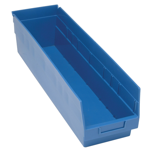Bacs en plastique pour &eacute;tag&egrave;res Store More, 6-5/8" la x 6" H x 23-5/8" p, Bleu, Capacit&eacute; 90 lb Oxford Builders Supplies Inc