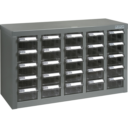Casiers pour pi&egrave;ces KPC-600, Acier galvanis&eacute;, 25 tiroirs, 23-1/10" x 8-7/10" x 13-4/5", Gris Oxford Builders Supplies Inc