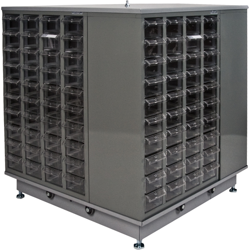 Casiers pour pi&egrave;ces KPC-600, Acier galvanis&eacute;, 40 tiroirs, 18-3/10" x 8-7/10" x 25-3/10", Gris Oxford Builders Supplies Inc