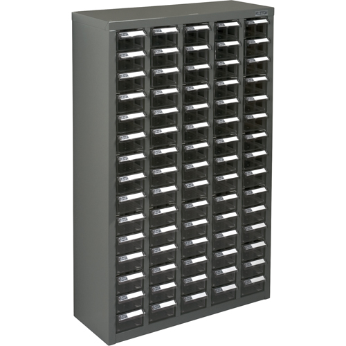 Casiers pour pi&egrave;ces KPC-600, Acier galvanis&eacute;, 75 tiroirs, 23-1/10" x 8-7/10" x 36-9/10", Gris Oxford Builders Supplies Inc