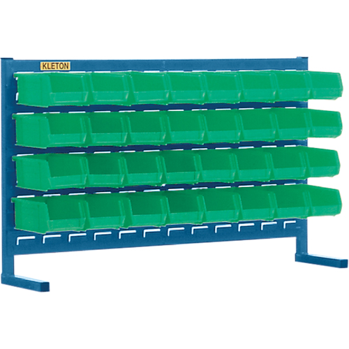 Louvered Rack with Bins, 32 Bins, 36" W x 8-1/4" D x 22" H Oxford Builders Supplies Inc