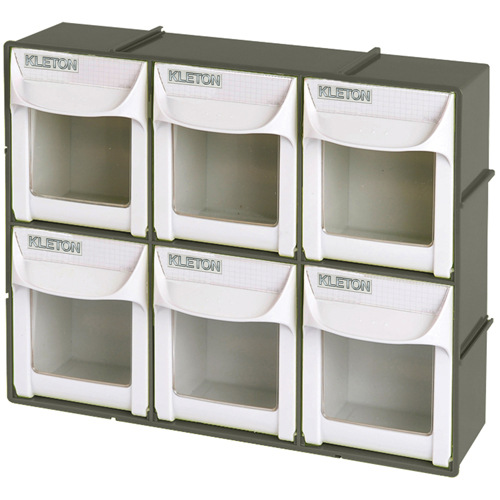 Heavy-Duty Tilt Bin, 11-3/4" W x 3-1/2" D x 9-3/4" H, 6 Drawers Oxford Builders Supplies Inc