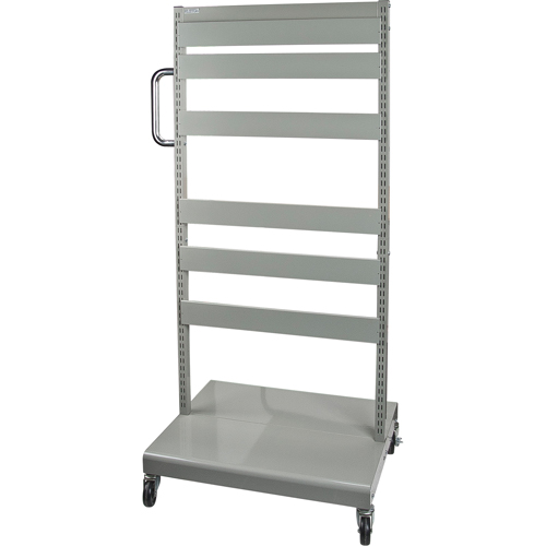 Mobile Tilt Bin Rack - Cart Only, Double-sided, 26-1/4" W x 22" D x 57-1/2" H Oxford Builders Supplies Inc